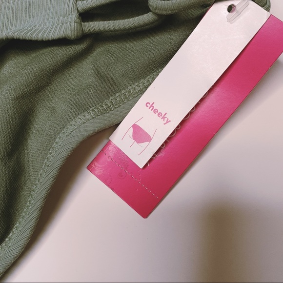 XHILARATION Sage Olive Ribbed Cheeky Bikini Bottoms Mix Match Swim XL NEW - Picture 7 of 15